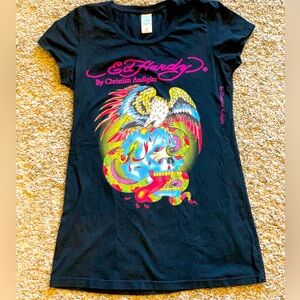 Ed Hardy by Christian Audigier black t-shirt Sz M